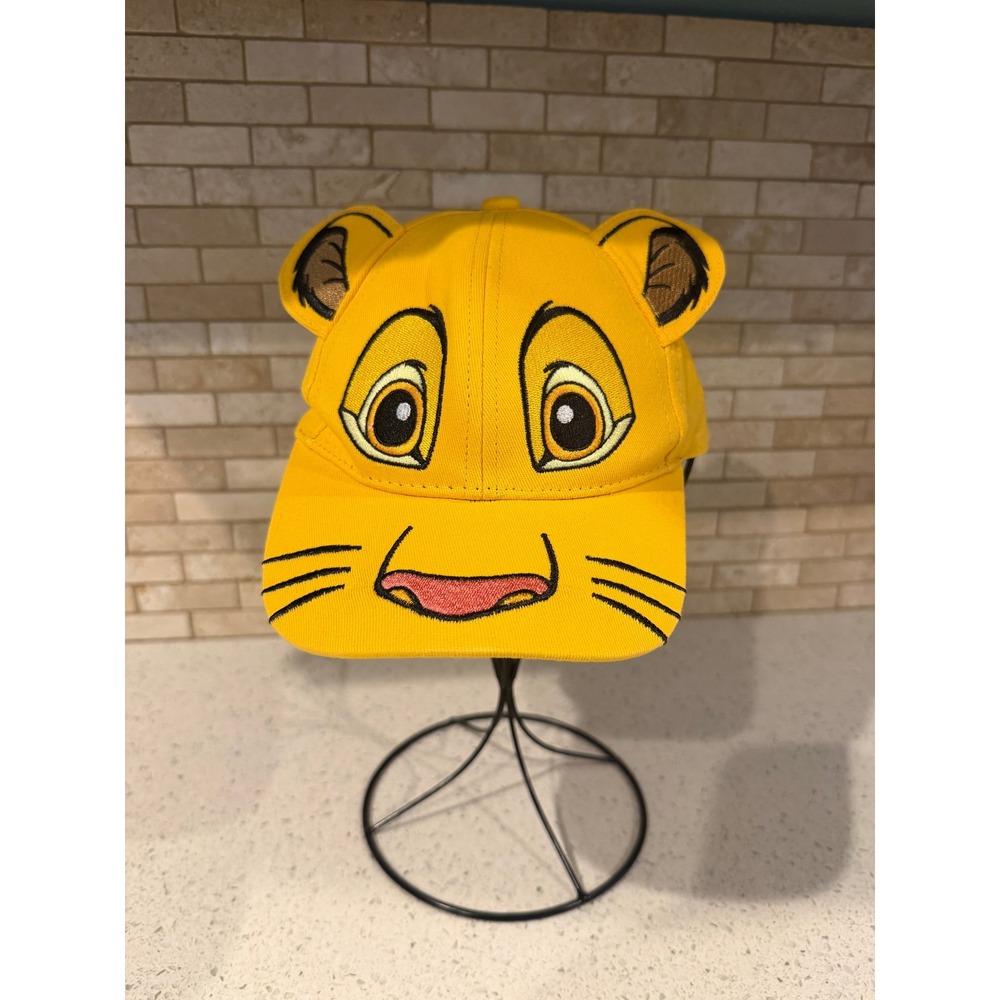 Disney The Lion King Simba Snapback Hat Yellow With 3D Ears Paw Print